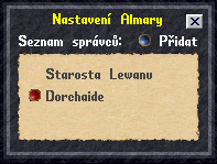 Menu Správci